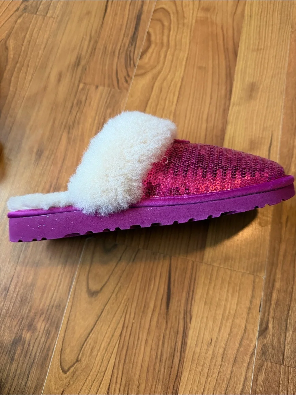 UGG Kids Sequin Clog Slippers in Fuchsia